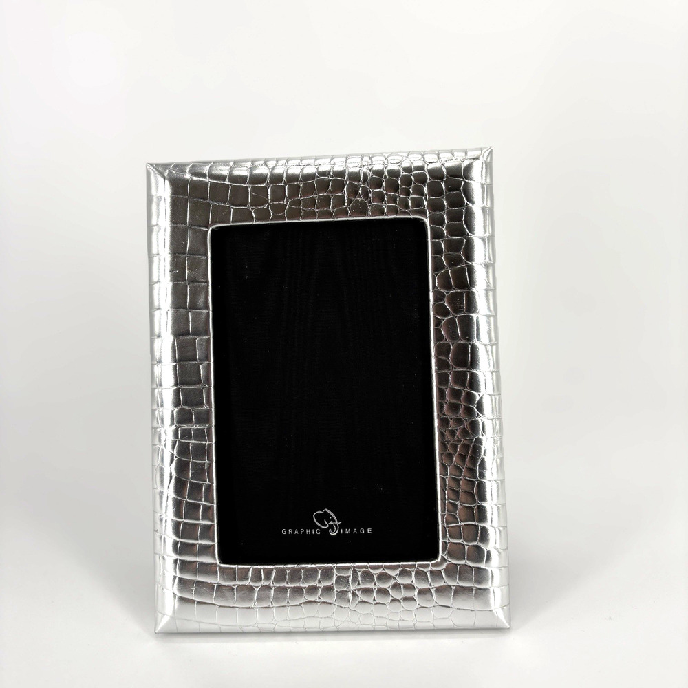 Graphic Image Architect Frame Nordstrom Silver Leather Croc Embossed 4x6" Photo